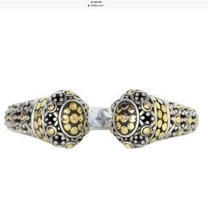 JOHN HARDY SILVER AND GOLD CUFF BRACELET
